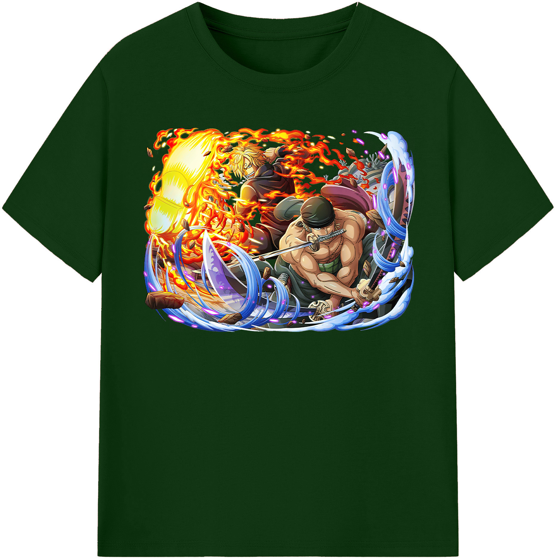 ワンピース ロロノア・ゾロ ONE PIECE Roronoa Zoro 綿100％半袖Tシャツ（フロントプリント）